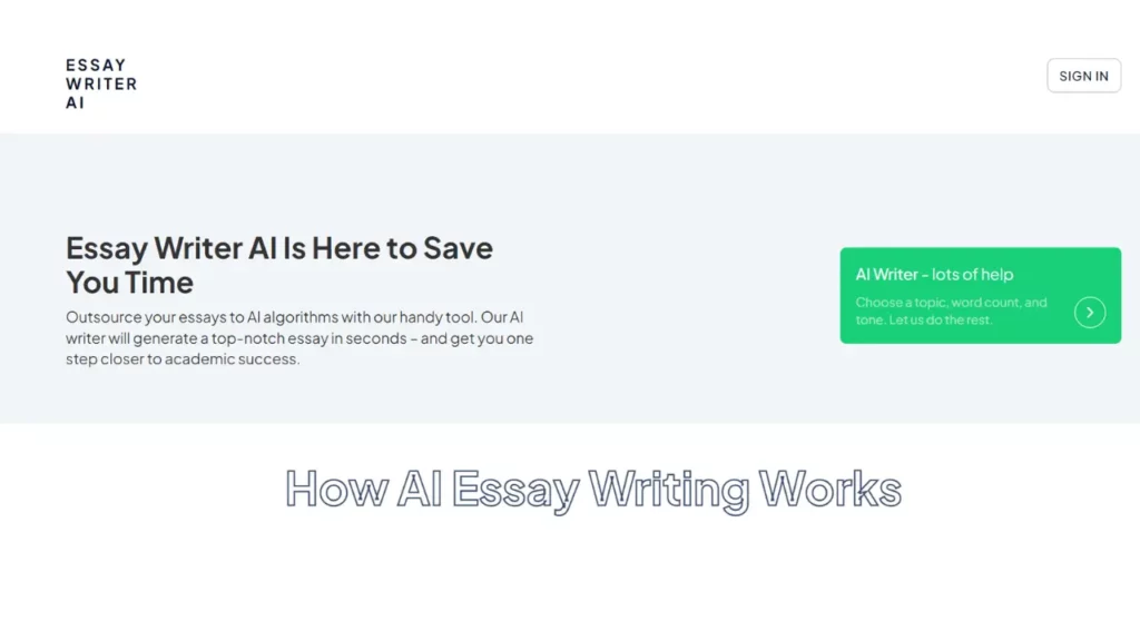 ai essay typing