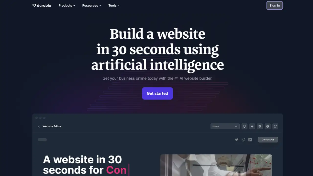 Durable AI Website Builder